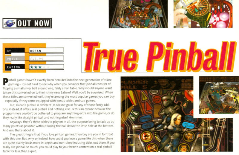 File:True Pinball Saturn short review Sega Saturn Magazine UK issue 5.png