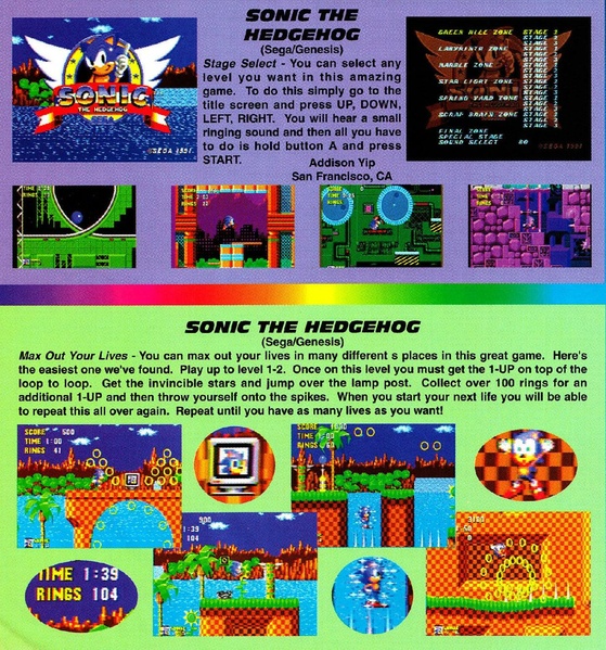 File:Sonic 1 MD codes and secrets in EGM issue 25.pdf