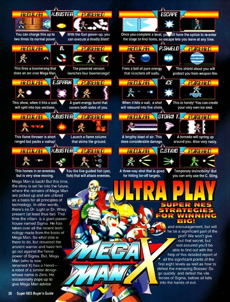 File:Mega Man X SNES guide in Super NES Buyers Guide volume 4 issue 1.pdf