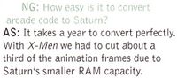 XMen COTA NextGen May 1996 Capcom interview excerpt about Saturn conversion.jpg