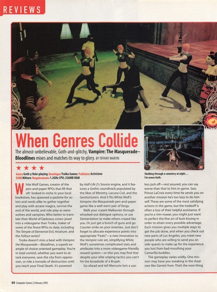 File:2005-02 Computer Games-171 page 64-65 - Bloodlines review.pdf