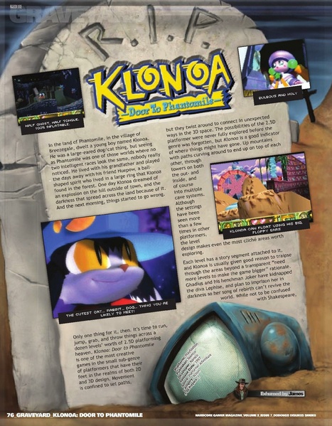 File:Klonoa Door to Phantomile review in Hardcore Gamer volume 2 issue 7.pdf