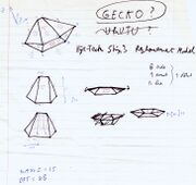 Drawings of the GECKO spacecraft.