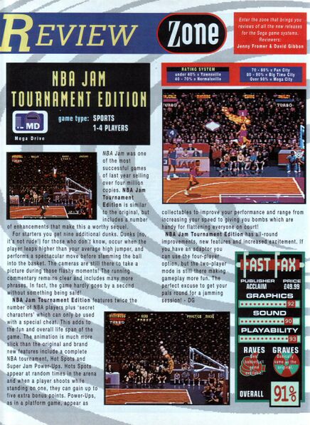 File:NBA Jam TE Mega Drive review Sonic the Comic issue 50.jpg