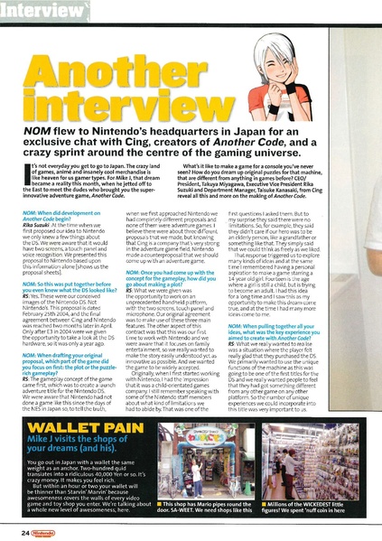 File:Another Code interview in Nintendo Official Magazine issue 155.pdf