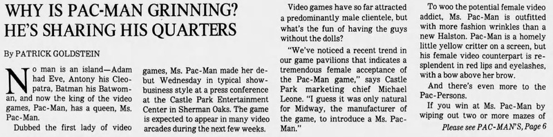File:Ms. Pac-Man announcement coverage in LA Times February 4 1982.pdf