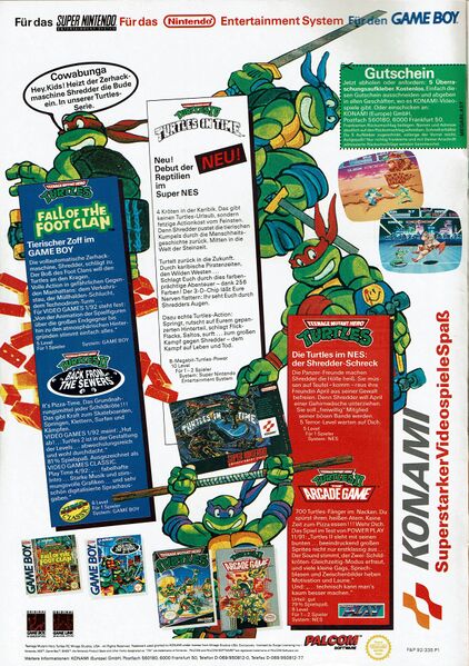 File:TMNT Konami games German ad in Megablast issue 1.jpg
