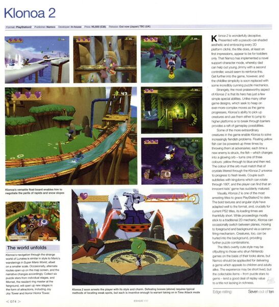 File:Klonoa 2 Lunatea's Veil review in Edge issue 98.jpg