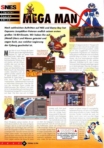File:Mega Man X SNES German review in Total May 1994.pdf