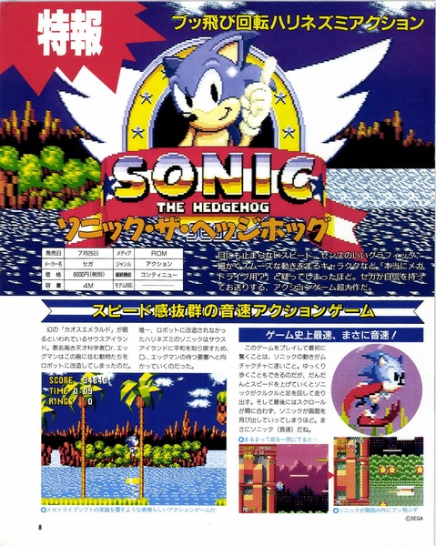 File:Sonic 1 MD Japanese preview in Mega Drive Fan July 1991.pdf