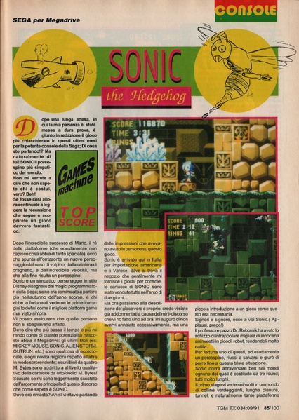 File:Sonic 1 MD Italian review in The Games Machine issue 34.pdf