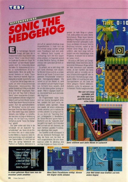 File:Sonic 1 MD German review in VideoGames from June 7 1991.pdf