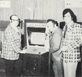 The display from Amutronics with their game TV Hockey. (1973)