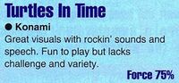 Turtles in Time SNES blurb review SNES Force issue 1.jpg