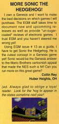 Sonic 1 MD early screenshot in EGM issue 16 reader mail.jpg