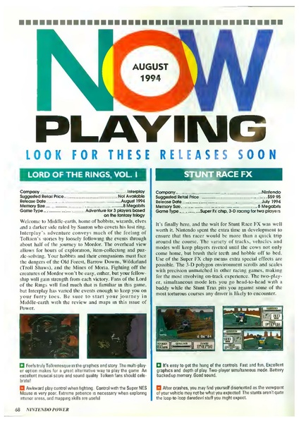 File:Review LOTR Nintendo Power Issue 063 August 1994.pdf