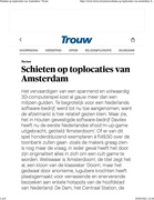 Review by newspaper Trouw discussing the game and has reactions from the department of Amsterdam concerning parking attendants and the Rijksmuseum, which is one of the locations used in the game, March 2000