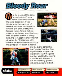 Bloody Roar PS1 preview in Official US PlayStation Magazine issue 1.jpg