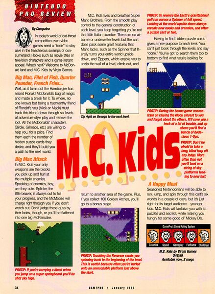 File:MC Kids NES review in GamePro issue 30.jpg