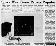 Spacewar! used as a demo for a new graphical display. (June 1969)