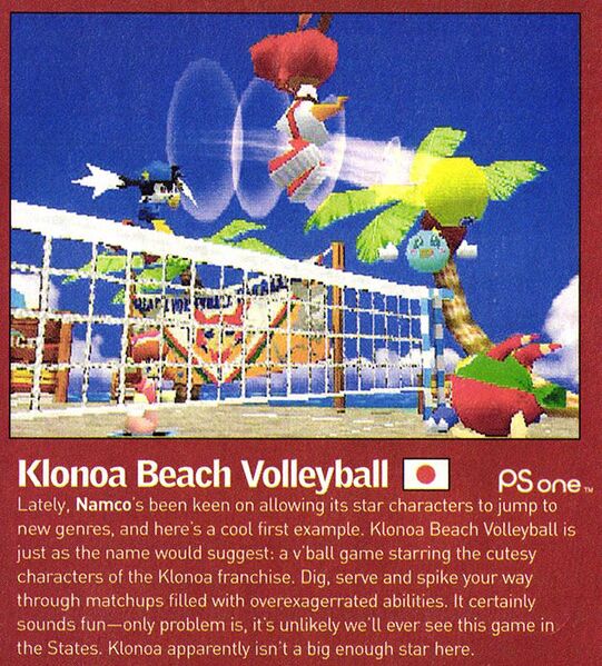 File:Klonoa Beach Volleyball preview in Official US PlayStation Magazine issue 55.jpg