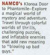 Klonoa Door to Phantomile advertising directory listing in Nickelodeon Magazine issue 39.jpg
