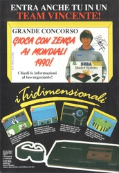 Sega Master System 3D glasses and games print ad in Italian Guida Video Giochi issue 7.pdf