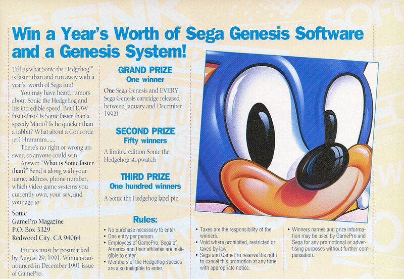 File:Sonic related Sega contest in GamePro issue 23.jpg