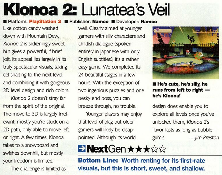 File:Klonoa 2 Lunatea's Veil review in NextGen issue 81.jpg