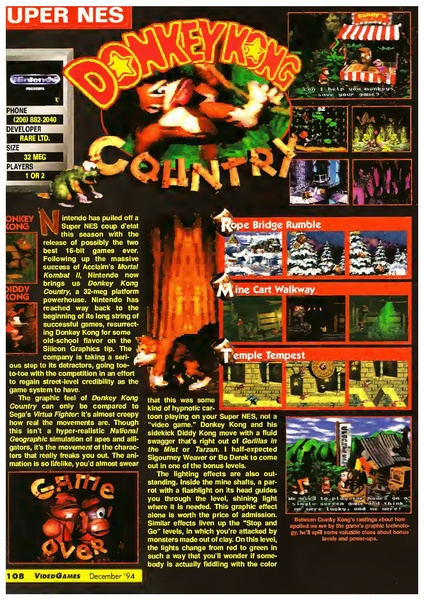 File:DKC Review Video Games The Ultimate Gaming Magazine Issue 71 December 1994.pdf