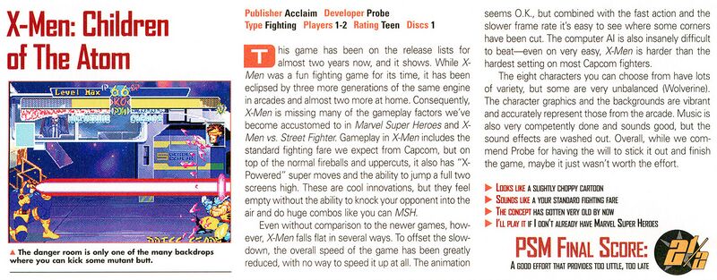 File:XMen COTA PS1 review in PSM issue 7.jpg